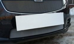 1 559 р. Нижняя сетка на бампер Russtal (хром) Chevrolet Cruze J305 хэтчбек дорестайлинг (2009-2012)  с доставкой в г. Пермь. Увеличить фотографию 5