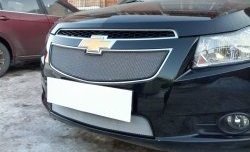 1 559 р. Нижняя сетка на бампер Russtal (хром) Chevrolet Cruze J305 хэтчбек дорестайлинг (2009-2012)  с доставкой в г. Пермь. Увеличить фотографию 6