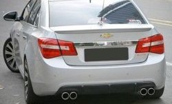 2 999 р. Лип спойлер CT Chevrolet Cruze J300 седан дорестайлинг (2009-2012) (Неокрашенный)  с доставкой в г. Пермь. Увеличить фотографию 2