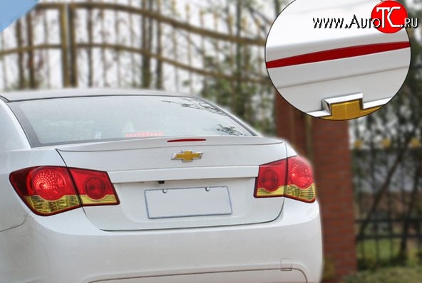 2 199 р. Лип спойлер M-VRS V2 Chevrolet Cruze J300 седан дорестайлинг (2009-2012) (Неокрашенный)  с доставкой в г. Пермь