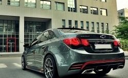 7 799 р. Задний бампер CT v1 Chevrolet Cruze J300 седан дорестайлинг (2009-2012) (Неокрашенный)  с доставкой в г. Пермь. Увеличить фотографию 2