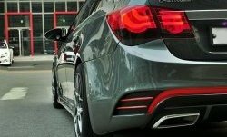 7 799 р. Задний бампер CT v1 Chevrolet Cruze J300 седан дорестайлинг (2009-2012) (Неокрашенный)  с доставкой в г. Пермь. Увеличить фотографию 3