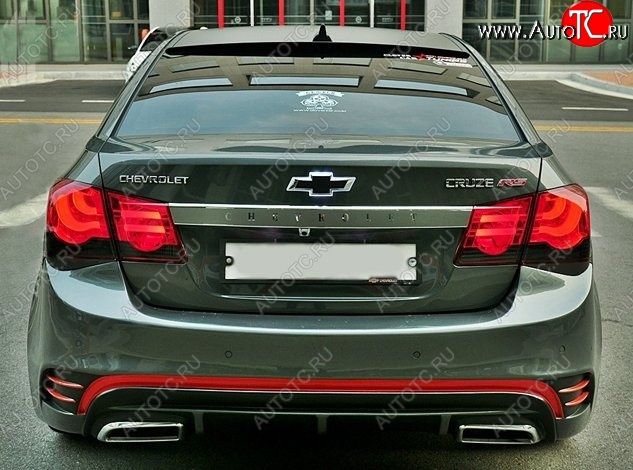 7 799 р. Задний бампер CT v1 Chevrolet Cruze J300 седан дорестайлинг (2009-2012) (Неокрашенный)  с доставкой в г. Пермь