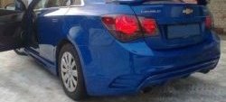 6 699 р. Задний бампер Sport Chevrolet Cruze J300 седан дорестайлинг (2009-2012) (Неокрашенный)  с доставкой в г. Пермь. Увеличить фотографию 2
