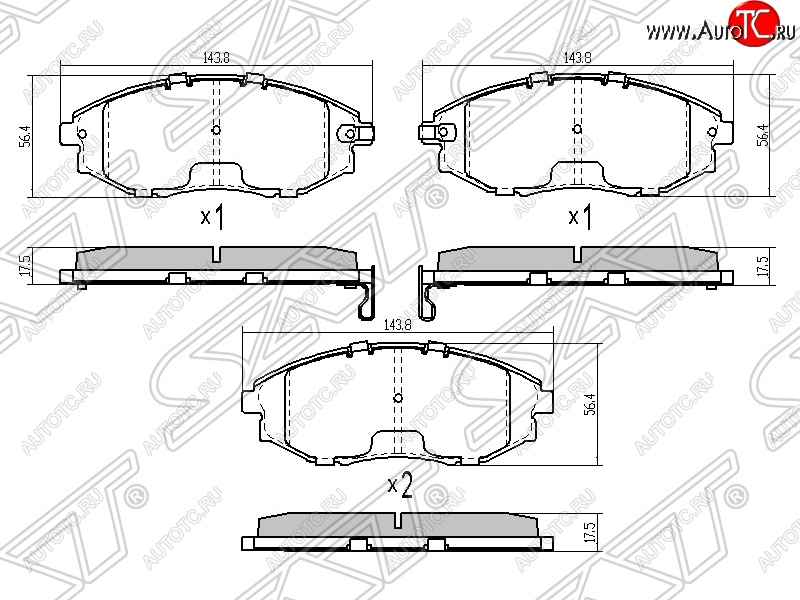 1 199 р. Колодки тормозные SAT (передние) Chevrolet Epica V250 (2006-2012)  с доставкой в г. Пермь