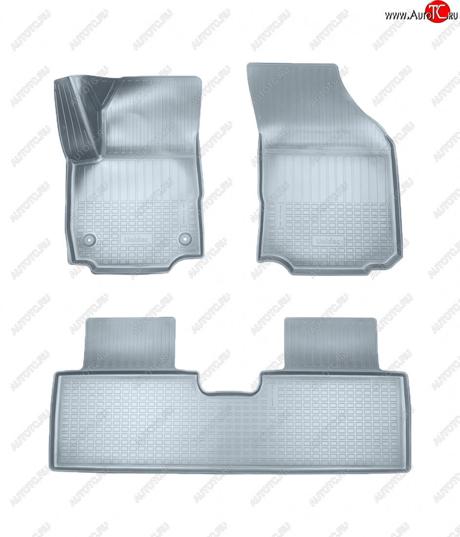 3 479 р. Коврики салона Norplast Unidec  Chevrolet Equinox (2016-2021) дорестайлинг (серые)  с доставкой в г. Пермь