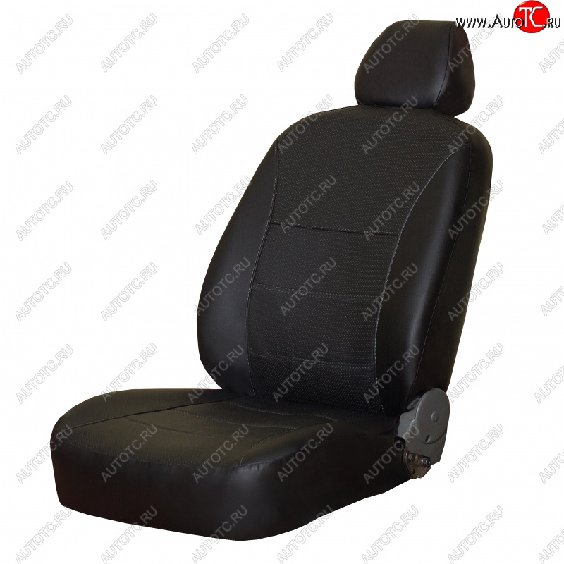 5 749 р. Чехлы на сиденья (экокожа, без заднего пк) ПЕТРОВ Орегон Chevrolet Lacetti седан (2002-2013) (черный)  с доставкой в г. Пермь