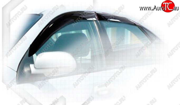 1 999 р. Дефлектора окон CA-Plastiс Chevrolet Lacetti седан (2002-2013) (Classic полупрозрачный, Без хром.молдинга)  с доставкой в г. Пермь