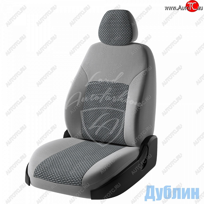 6 699 р. Чехлы для сидений Lord Autofashion Дублин (жаккард) Chevrolet Lacetti седан (2002-2013) (Серый, вставка Сеул Серый)  с доставкой в г. Пермь