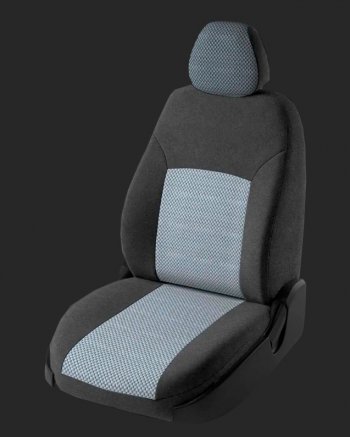 Чехлы для сидений Lord Autofashion Дублин (жаккард, спинка 60/40+подлокотник, 2 Г-образных подголовника) Chevrolet Lacetti седан (2002-2013) (Серый, вставка Стежок Серый)