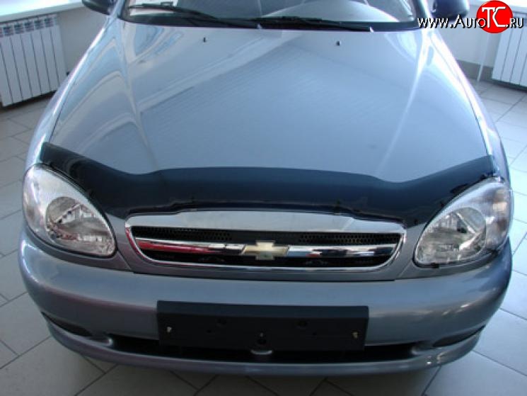 2 069 р. Дефлектор капота NovLine Chevrolet Lanos T100 седан (2002-2017)  с доставкой в г. Пермь