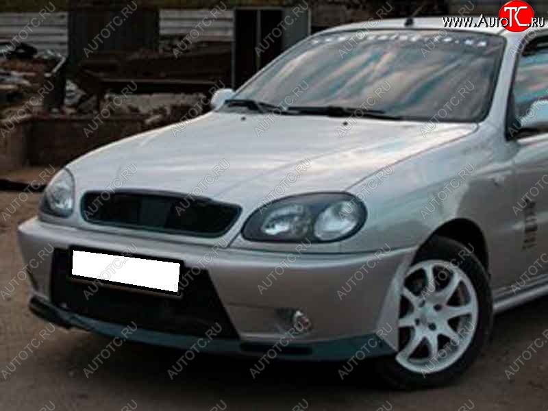 6 249 р. Передний бампер CT Chevrolet Lanos T100 седан (2002-2017) (Неокрашенный)  с доставкой в г. Пермь