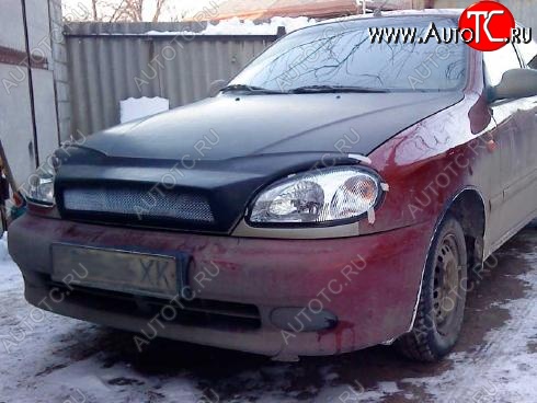 3 499 р. Решётка радиатора Акула Chevrolet Lanos T100 седан (2002-2017) (Неокрашенная)  с доставкой в г. Пермь