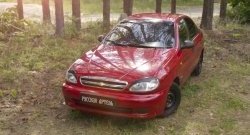 799 р. Накладки на фары RA Chevrolet Lanos T100 седан (2002-2017) (Неокрашенные)  с доставкой в г. Пермь. Увеличить фотографию 2