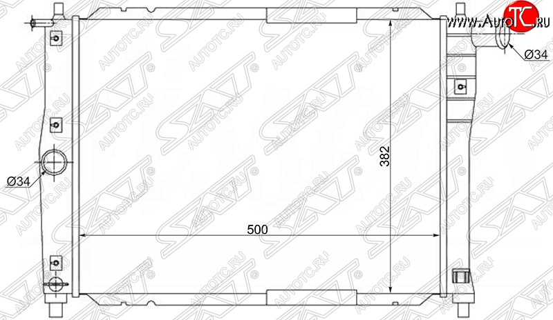5 349 р. Радиатор двигателя SAT (пластинчатый, МКПП) Daewoo Lanos T150 рестайлинг, седан (2000-2009)  с доставкой в г. Пермь