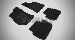 Комплект ковриков салона Seintex 3D (текстиль) Chevrolet Lanos T100 седан (2002-2017) (Черный)