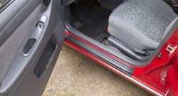 1 509 р. Накладки на внутренние пороги RA Chevrolet Lanos T100 седан (2002-2017) (Передние)  с доставкой в г. Пермь. Увеличить фотографию 2
