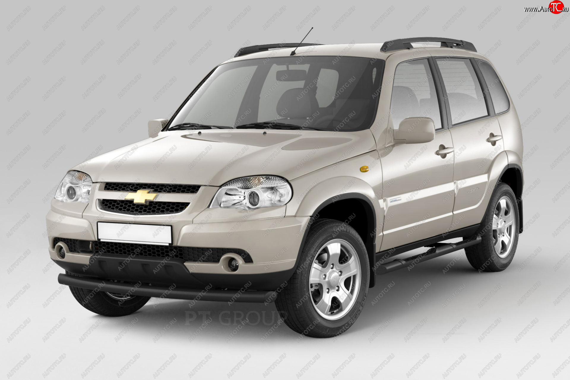 5 399 р. Защита порогов из трубы Ø63 мм с проступью Petroil Tuning  Chevrolet Niva  2123 (2009-2020), Лада 2123 (Нива Шевроле) (2009-2021) (Сталь с полимерным покрытием в цвет: черный ❞Шагрень❝)  с доставкой в г. Пермь