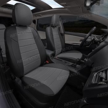 13 849 р. Чехлы на сиденья (экокожа, ЗСиС 40/60, до 2013 г.в.) Автопилот  Chevrolet Niva  2123 (2002-2020), Лада 2123 (Нива Шевроле) (2002-2020) (черный/серый)  с доставкой в г. Пермь. Увеличить фотографию 6