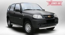 Защита переднего бампера из овальной трубы (d75х42) от Souz-96 Chevrolet Niva  2123 (2009-2020), Лада 2123 (Нива Шевроле) (2009-2021)