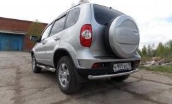 13 249 р. Защита заднего бампера (Ø63 мм, нержавейка, Bertone) SLITKOFF  Chevrolet Niva  2123 (2009-2020), Лада 2123 (Нива Шевроле) (2009-2021)  с доставкой в г. Пермь. Увеличить фотографию 5