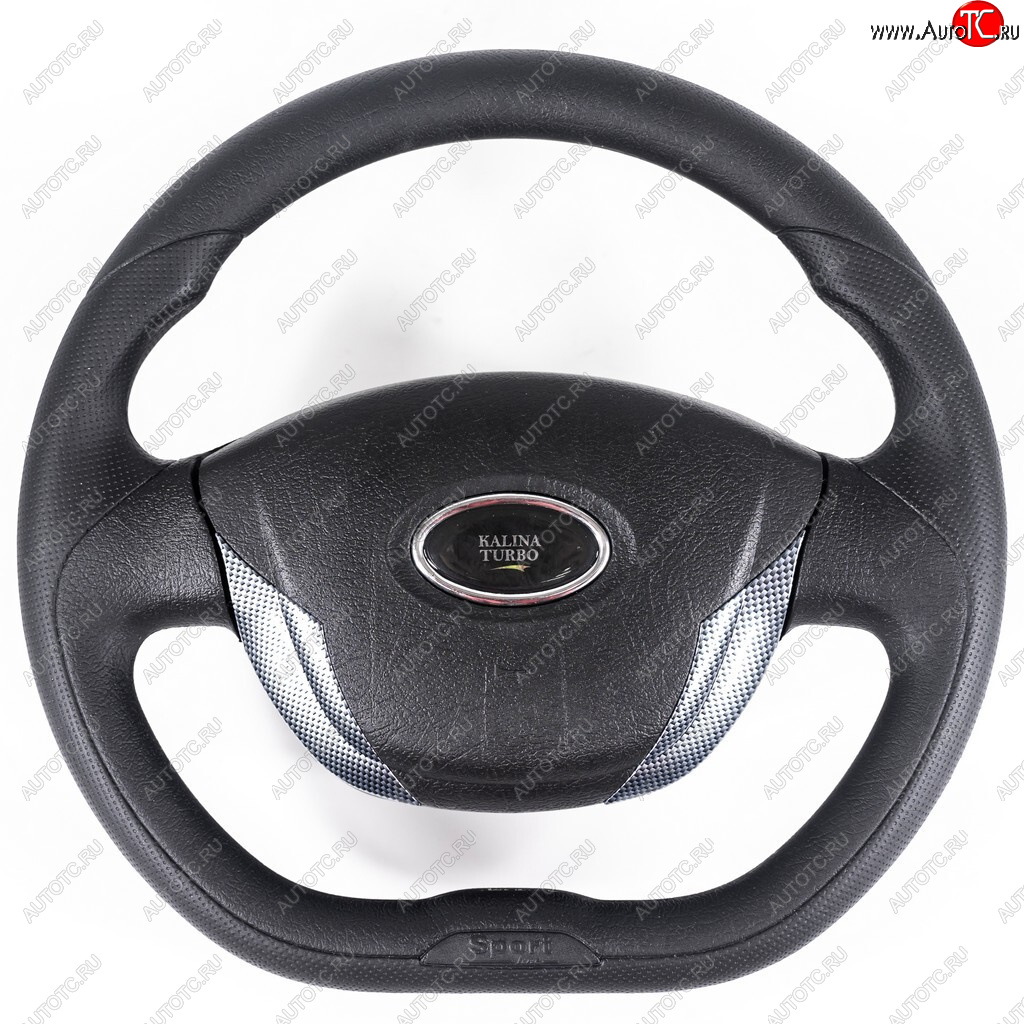 3 299 р. Рулевое колесо Grand Turbo (Ø355 мм) Лада Калина 1118 седан (2004-2013) (Карбон)  с доставкой в г. Пермь