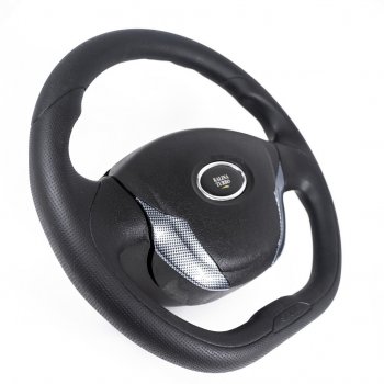 3 299 р. Рулевое колесо Grand Turbo (Ø355 мм) Лада Калина 1118 седан (2004-2013) (Карбон)  с доставкой в г. Пермь. Увеличить фотографию 2