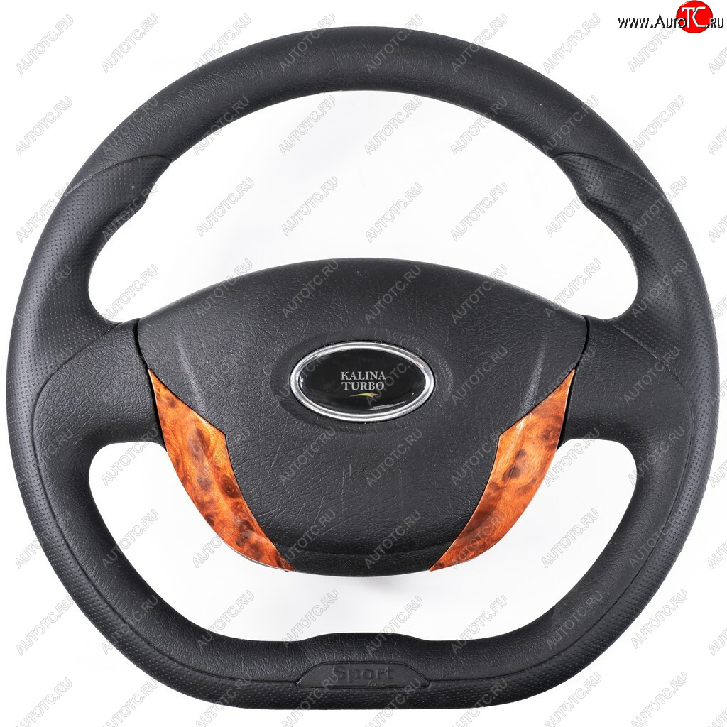 3 299 р. Рулевое колесо Grand Turbo (Ø355 мм) Лада Калина 1118 седан (2004-2013) (Дерево)  с доставкой в г. Пермь