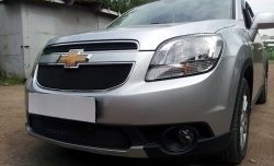 1 389 р. Сетка в решетку радиатора (верхняя) Russtal Chevrolet Orlando (2011-2018) (черная)  с доставкой в г. Пермь. Увеличить фотографию 2