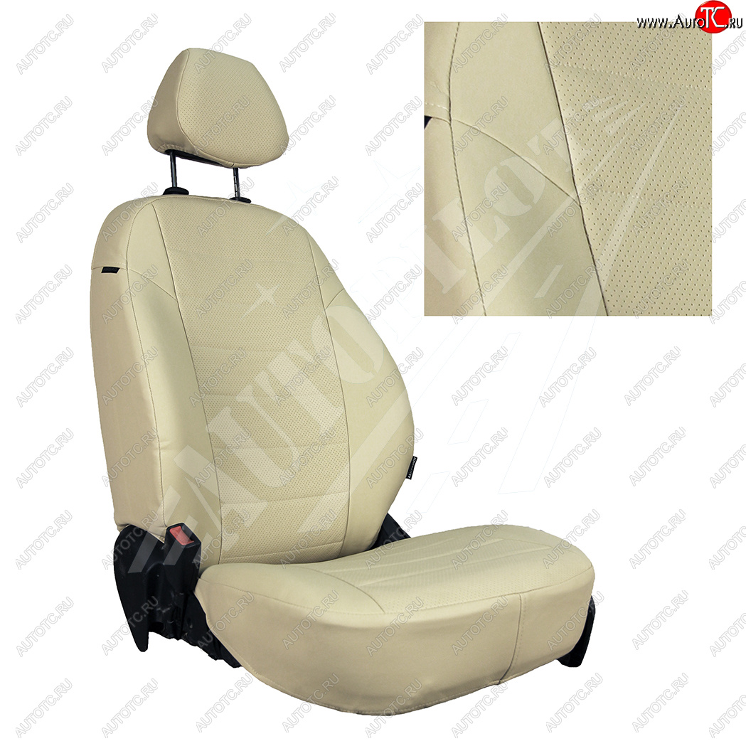 13 849 р. Чехлы сидений AUTOPILOT Экокожа (задние спинка и сиденье 40/60)  Chevrolet Spark  M300 (2010-2022) дорестайлинг, 2-ой рестайлинг (Бежевый + Бежевый)  с доставкой в г. Пермь