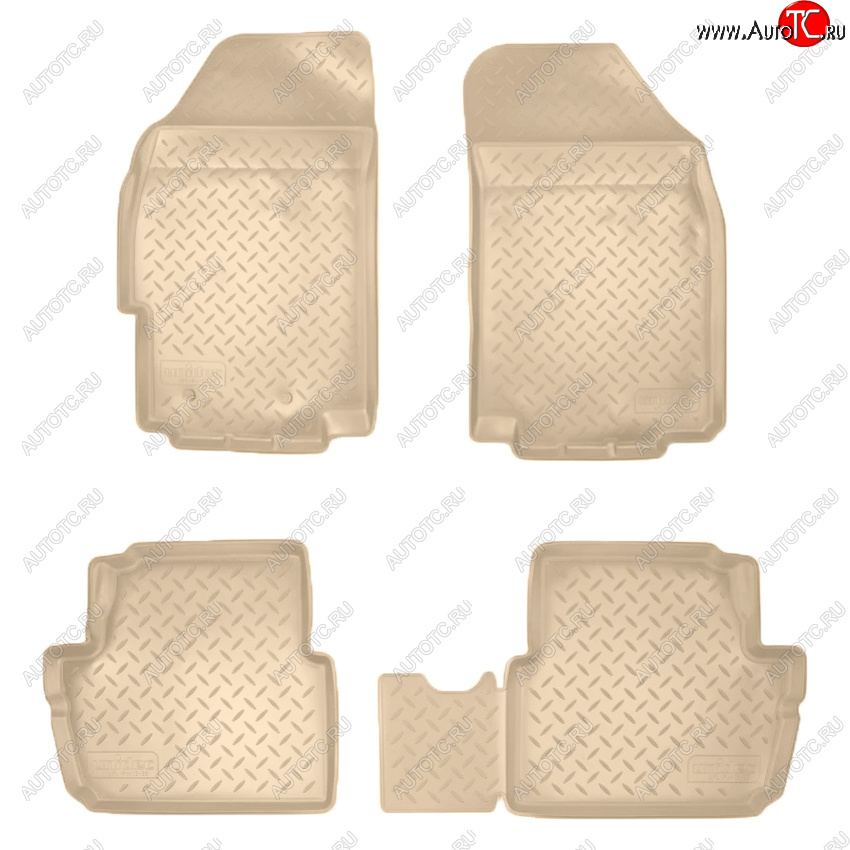 2 759 р. Коврики салона Norplast Unidec  Chevrolet Spark  M300 (2010-2015), Ravon R2 (2016-2025) (Цвет: бежевый)  с доставкой в г. Пермь