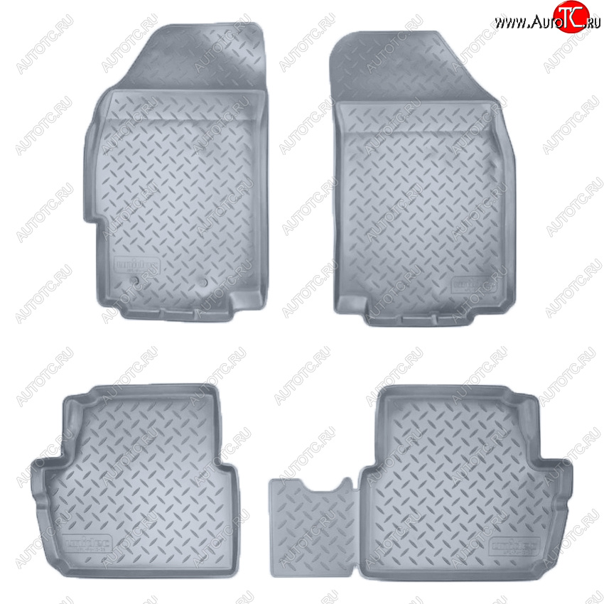 2 759 р. Коврики салона Norplast Unidec  Chevrolet Spark  M300 (2010-2015), Ravon R2 (2016-2025) (Цвет: серый)  с доставкой в г. Пермь
