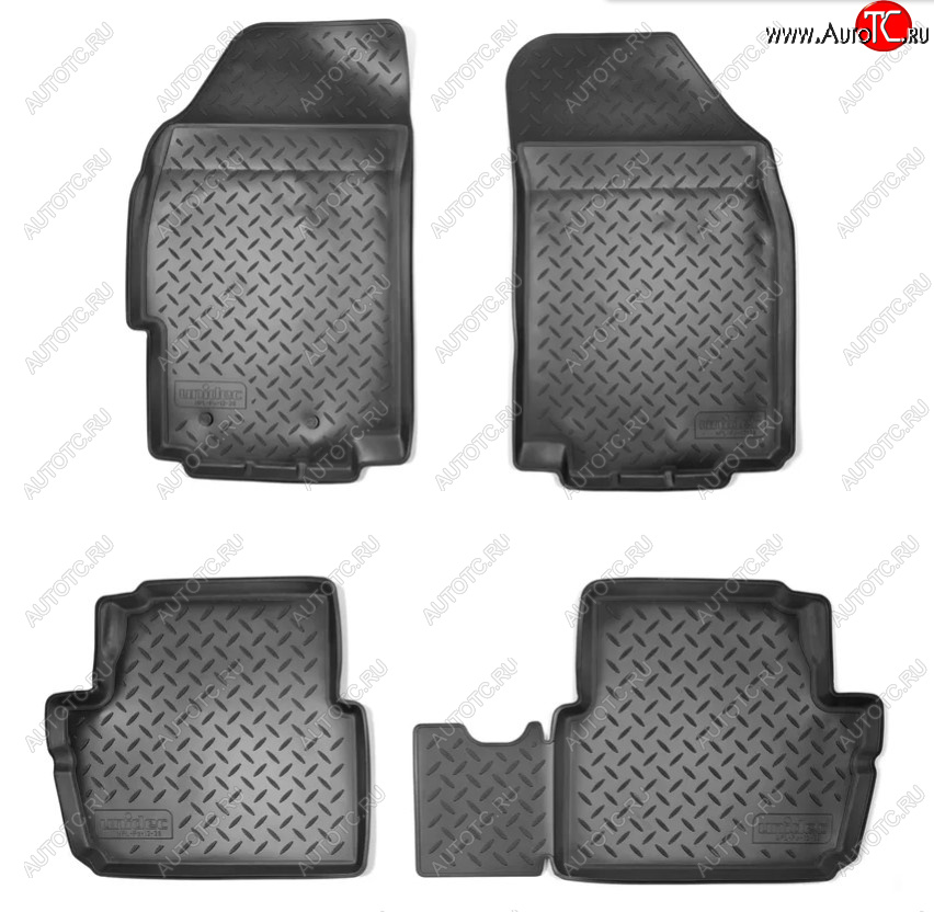 2 139 р. Комплект ковриков в салон Norplast Unidec Chevrolet Spark M300 дорестайлинг (2010-2015) (Цвет: черный)  с доставкой в г. Пермь