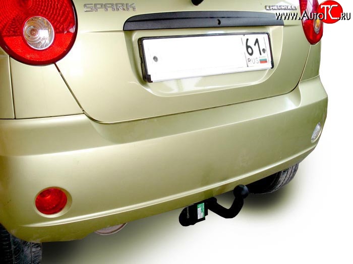 4 999 р. Фаркоп Лидер Плюс  Chevrolet Spark  M200,250 (2005-2010) (Без электропакета)  с доставкой в г. Пермь