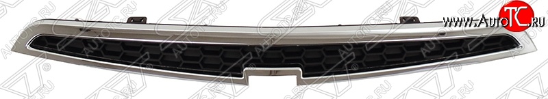 2 579 р. Верхняя решётка радиатора SAT  Chevrolet Spark  M300 (2010-2015) дорестайлинг (Хром)  с доставкой в г. Пермь