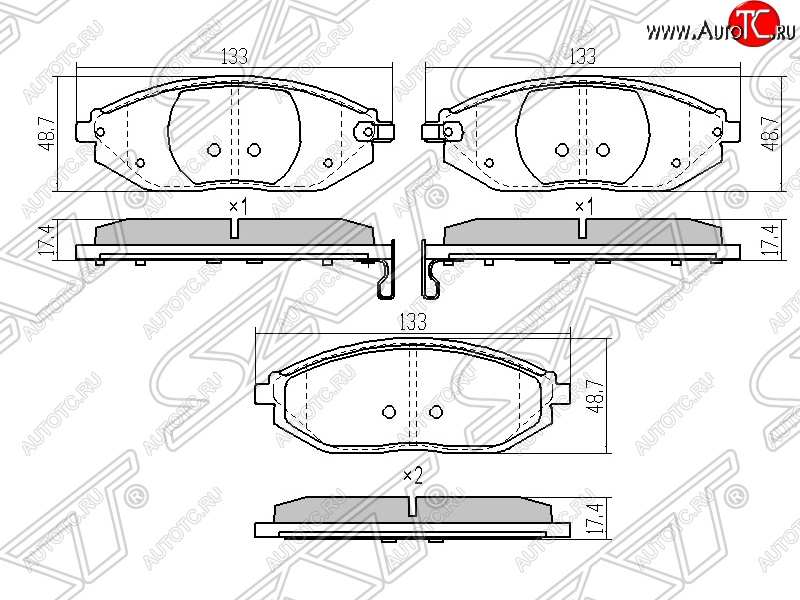 929 р. Колодки тормозные SAT (передние) Chevrolet Spark M300 дорестайлинг (2010-2015)  с доставкой в г. Пермь