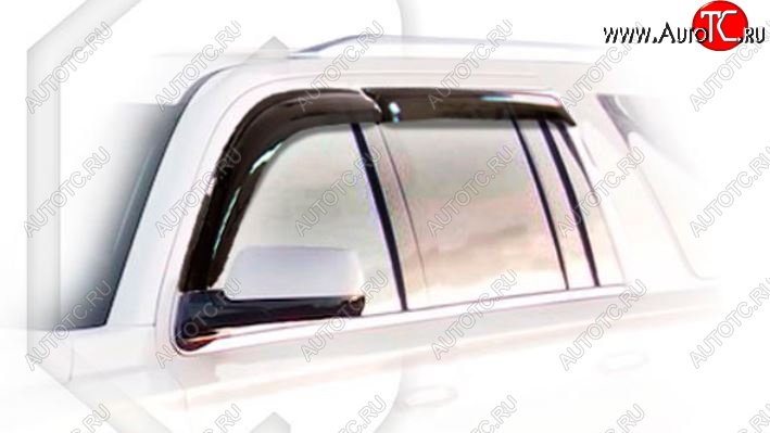 2 299 р. Дефлектора окон CA-Plastic Chevrolet Tahoe K2UC (2014-2021) (Classic полупрозрачный, Без хром.молдинга)  с доставкой в г. Пермь
