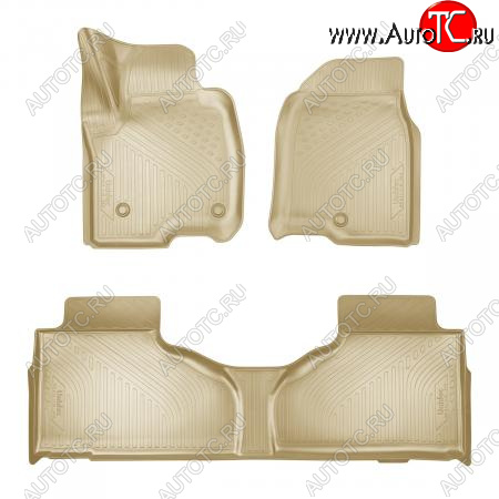 4 099 р. Коврики салона (1 и 2 ряд) Unidec  Chevrolet Tahoe  GMT T1XX (2019-2022)   (Бежевые)  с доставкой в г. Пермь