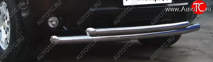 19 079 р. Защита переднего бампера двойная Souz-96 (d60/60) Chevrolet Tahoe GMT900 5 дв. (2006-2013)  с доставкой в г. Пермь