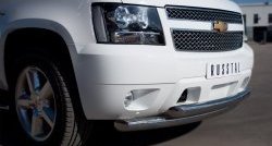 24 999 р. Защита переднего бампера (2 трубыØ76 мм, нержавейка) SLITKOFF Chevrolet Tahoe GMT900 5 дв. (2006-2013)  с доставкой в г. Пермь. Увеличить фотографию 2