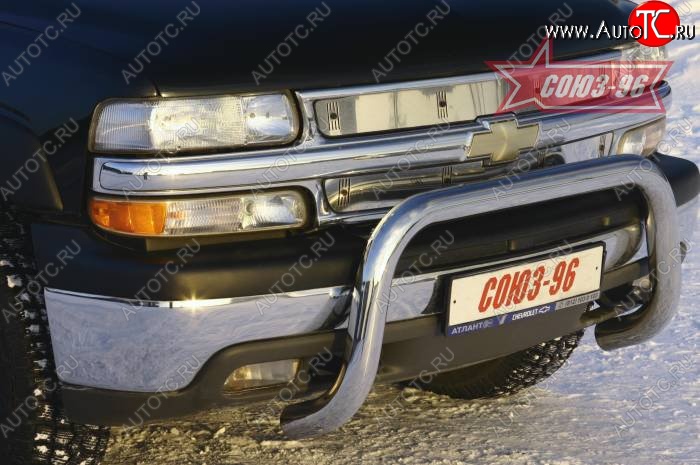 22 499 р. Защита переднего бампера Souz-96 (d76) Chevrolet Tahoe GMT900 5 дв. (2006-2013)  с доставкой в г. Пермь