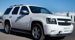 24 999 р. Защита переднего бампера (2 трубыØ76 и 42 мм, нержавейка) SLITKOFF Chevrolet Tahoe GMT900 5 дв. (2006-2013)  с доставкой в г. Пермь. Увеличить фотографию 4