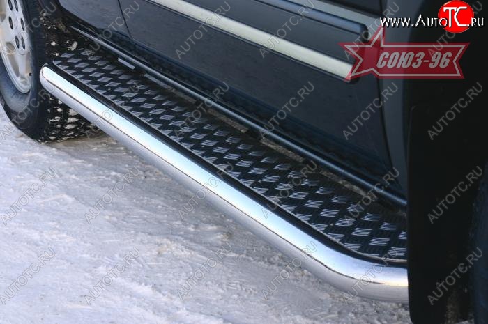 21 644 р. Защита порогов с листом Souz-96 (d76).  Chevrolet Tahoe  GMT900 (2006-2013) 5 дв.  с доставкой в г. Пермь