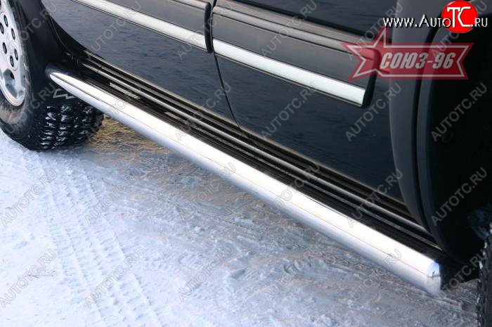 15 839 р. Защита порогов Souz-96 (d76) Chevrolet Tahoe GMT900 5 дв. (2006-2013)  с доставкой в г. Пермь