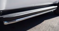 16 949 р. Защита порогов SLITKOFF из круглой трубы диаметром 42 мм (рестайлинг)  Chevrolet Tahoe  GMT900 (2006-2013) 5 дв.  с доставкой в г. Пермь. Увеличить фотографию 3