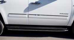 16 949 р. Защита порогов SLITKOFF из круглой трубы диаметром 42 мм (рестайлинг)  Chevrolet Tahoe  GMT900 (2006-2013) 5 дв.  с доставкой в г. Пермь. Увеличить фотографию 4