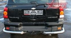 Защита заднего бампера Souz-96 (d76) Chevrolet Trailblazer  GMT360 (2006-2012) рестайлинг