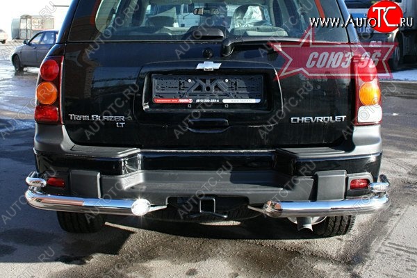 20 744 р. Защита заднего бампера Souz-96 (d76/42)  Chevrolet Trailblazer  GMT360 (2006-2012) рестайлинг  с доставкой в г. Пермь