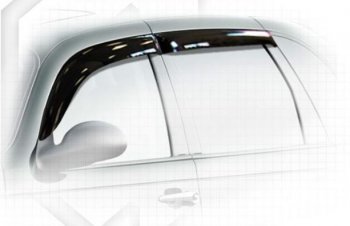 Комплект дефлекторов окон (ветровиков) 4 шт. CA Plastic (полупрозрачные) Chrysler PT Cruiser (2000-2010)  дорестайлинг,  рестайлинг