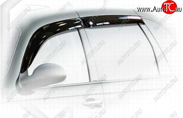 1 899 р. Комплект дефлекторов окон (ветровиков) 4 шт. CA Plastic (полупрозрачные)  Chrysler PT Cruiser (2000-2010)  дорестайлинг,  рестайлинг (Classic полупрозрачный, Без хром.молдинга)  с доставкой в г. Пермь